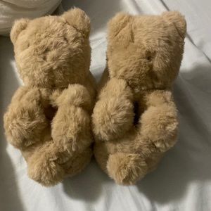 Teddy bear slippers